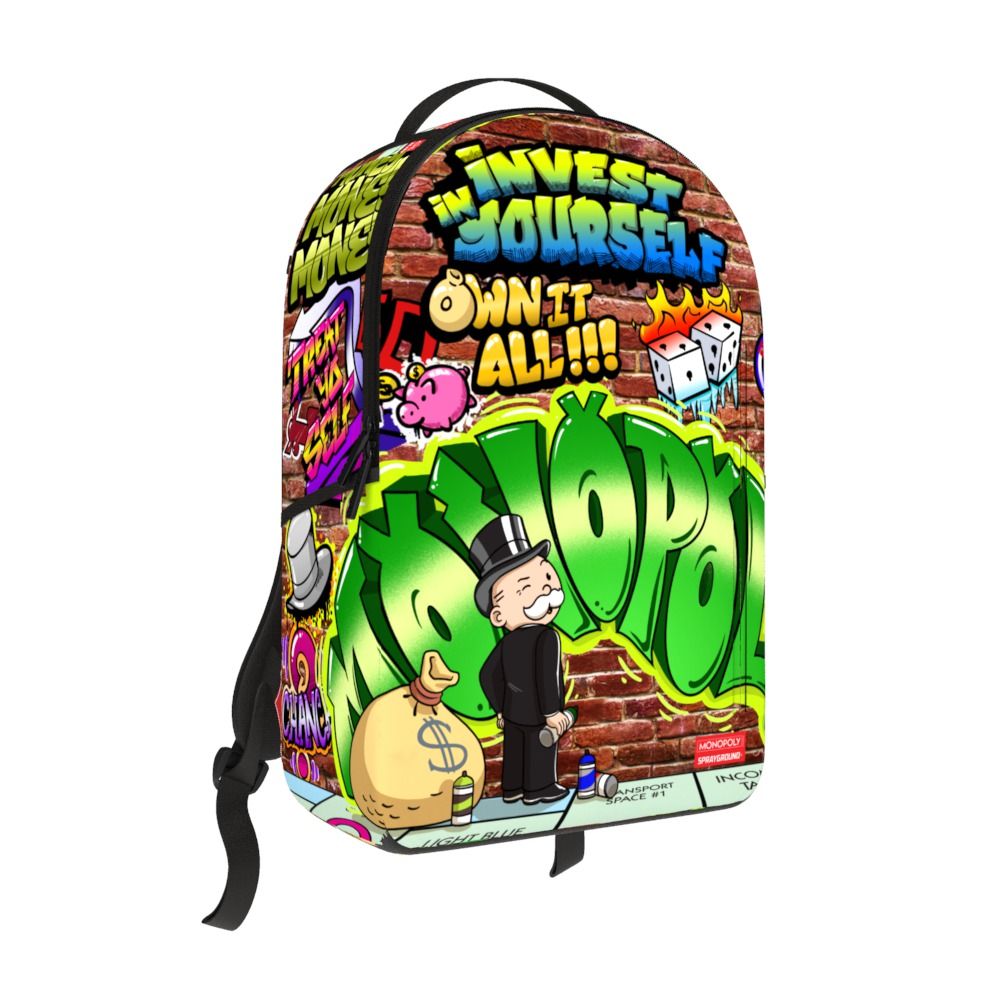 SPRAYGROUND MONOPOLY MAN GRAFFITI BACKPACK