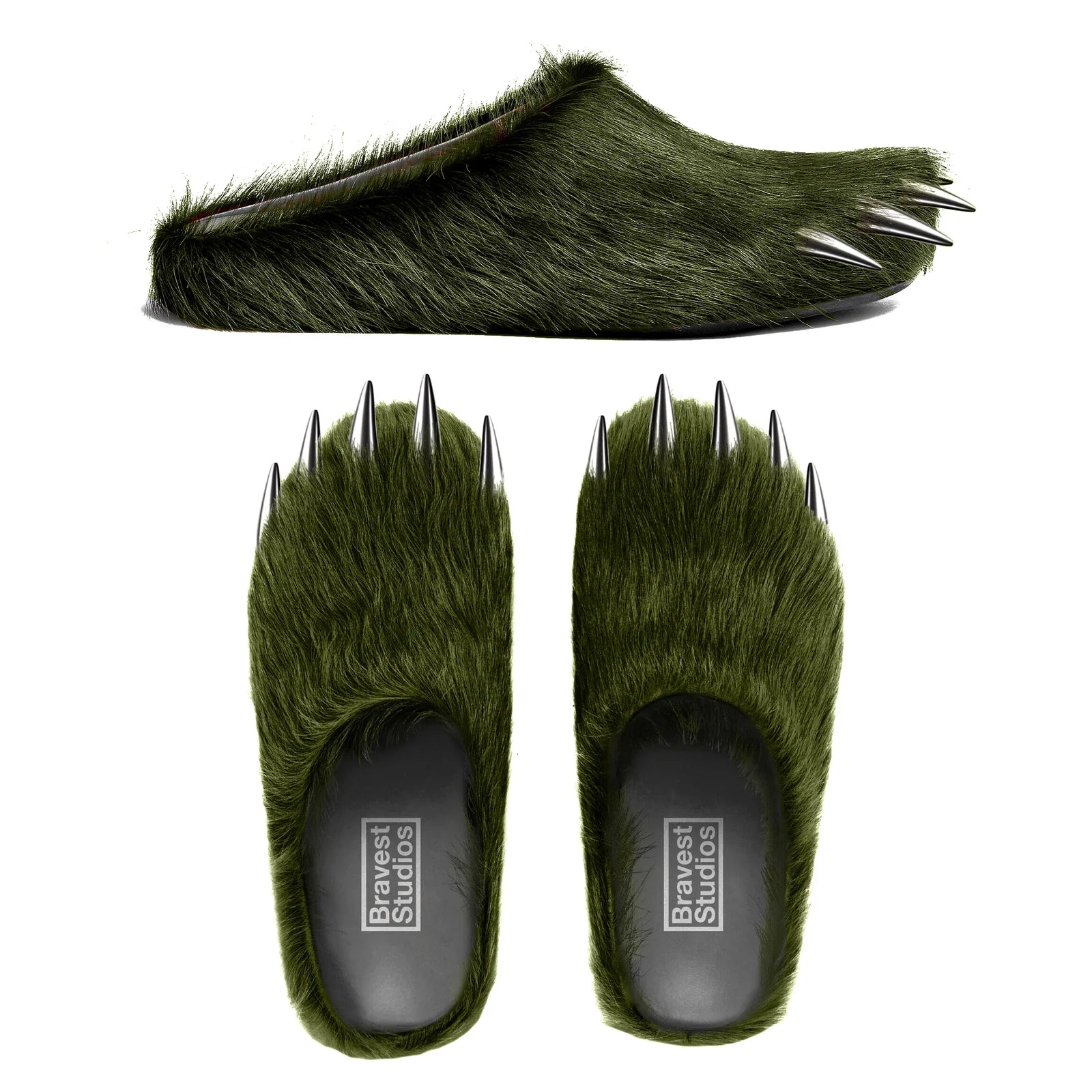 Bravest Studios Green Bear Claw Mules