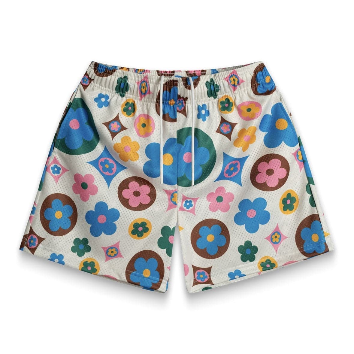 Bravest Studios Flower Cream Shorts Multi