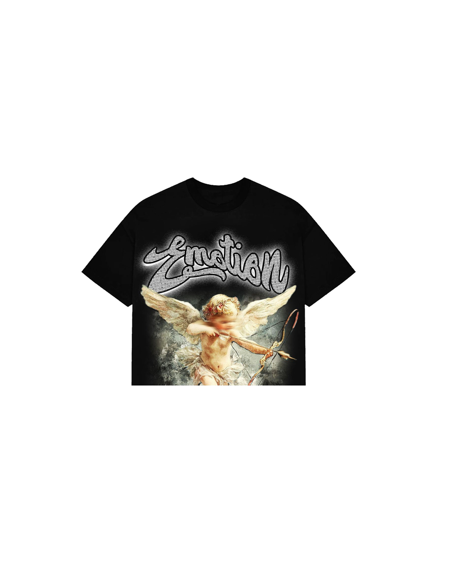 Mixed Emotion Black Cropped Cupid
