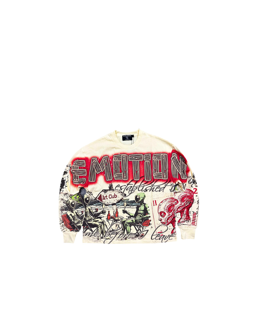 Mixed Emotion 'Art Club' Cream Long Sleeve
