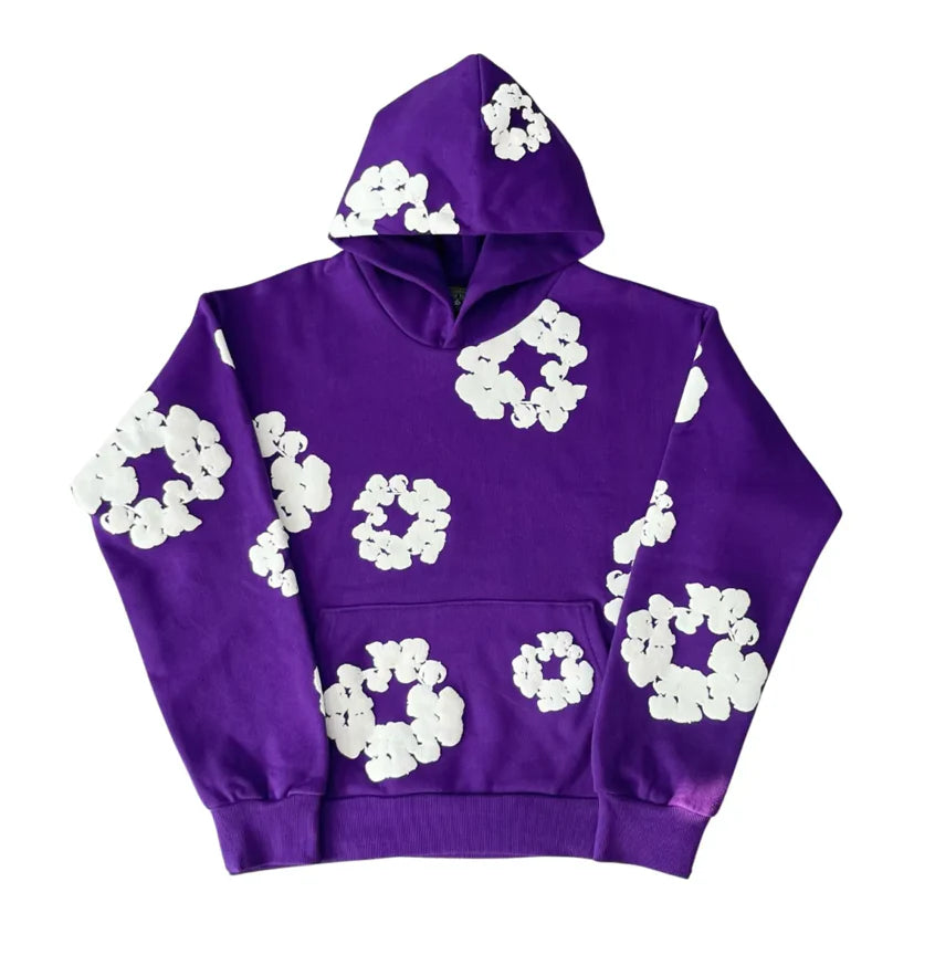 Denim Tears Cotton Wreath Purple Hoodie