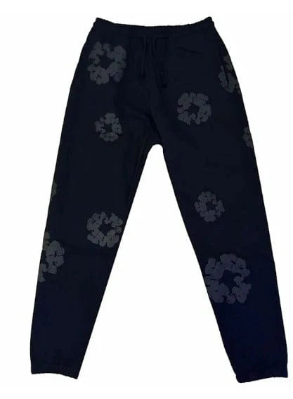 Denim Tears Cotton Wreath Black Pants