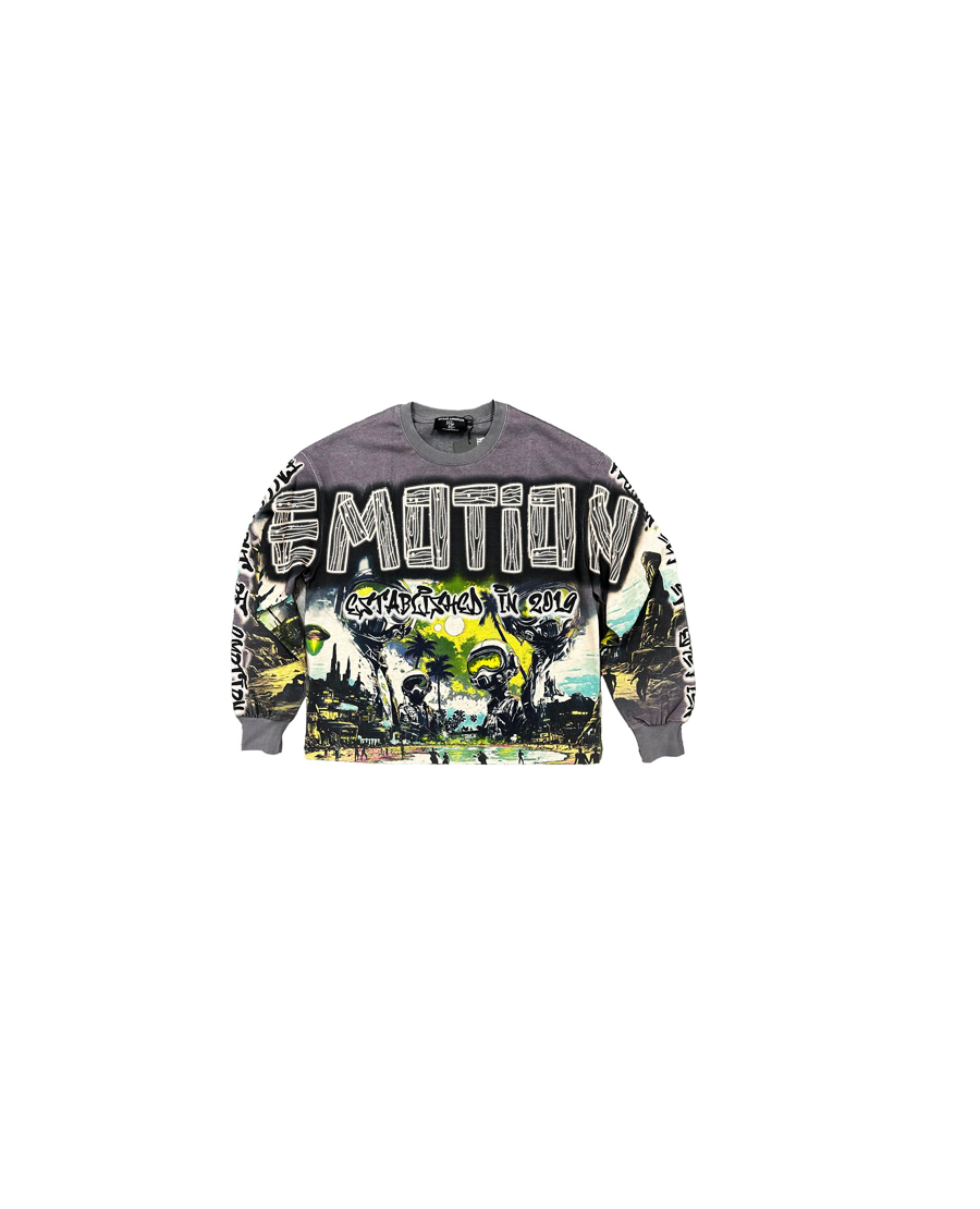 Mixed Emotions Grey “UFO” long sleeve