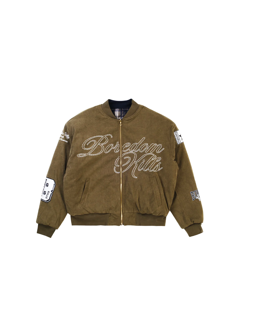 Boredom Kills Reversible Bomber Jacket