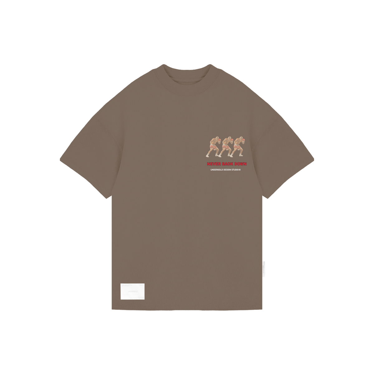 Undergold Riviera Dreamers "Never Back Down" Tshirt (Brown)