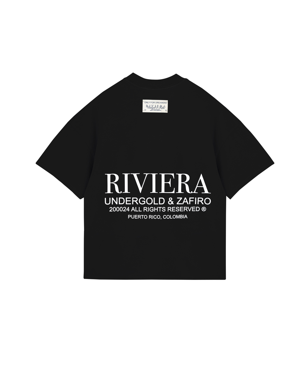 Undergold  Riviera Fruit Angels Boxy Tshirt Black