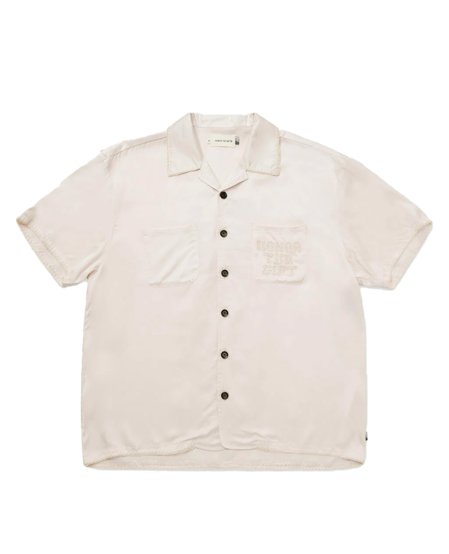 BLANKET STITCH WOVEN SHIRT