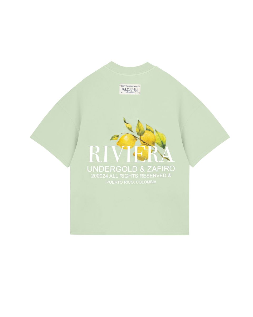 Undergold Riviera Lemon Tree Boxy Tshirt Green