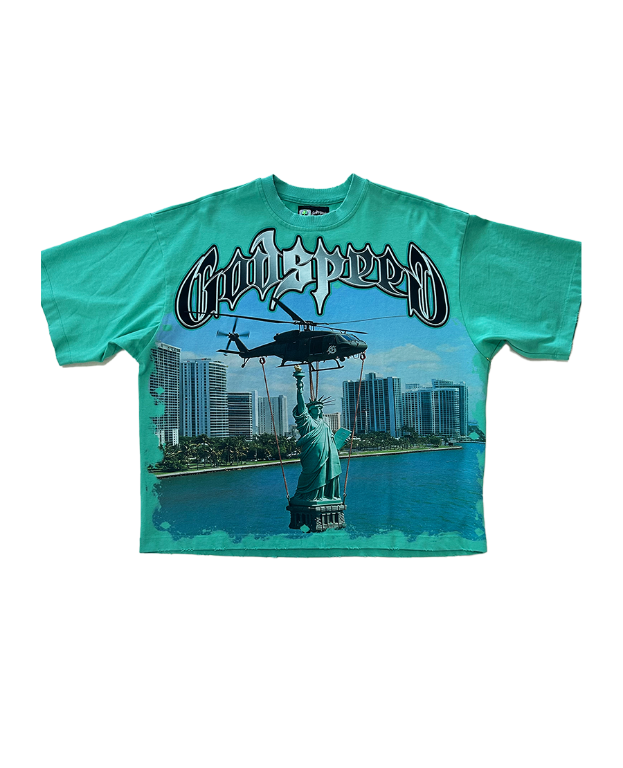 Godspeed Flying Liberty Teal T-Shirt