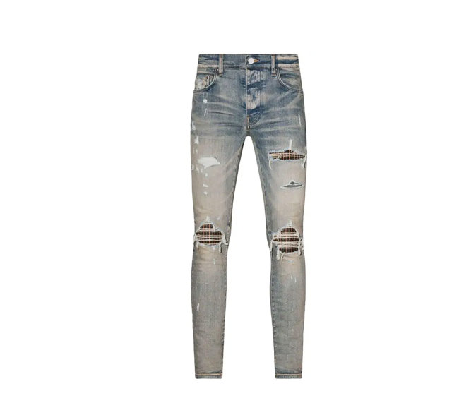 Amiri Neon Plaid Jeans