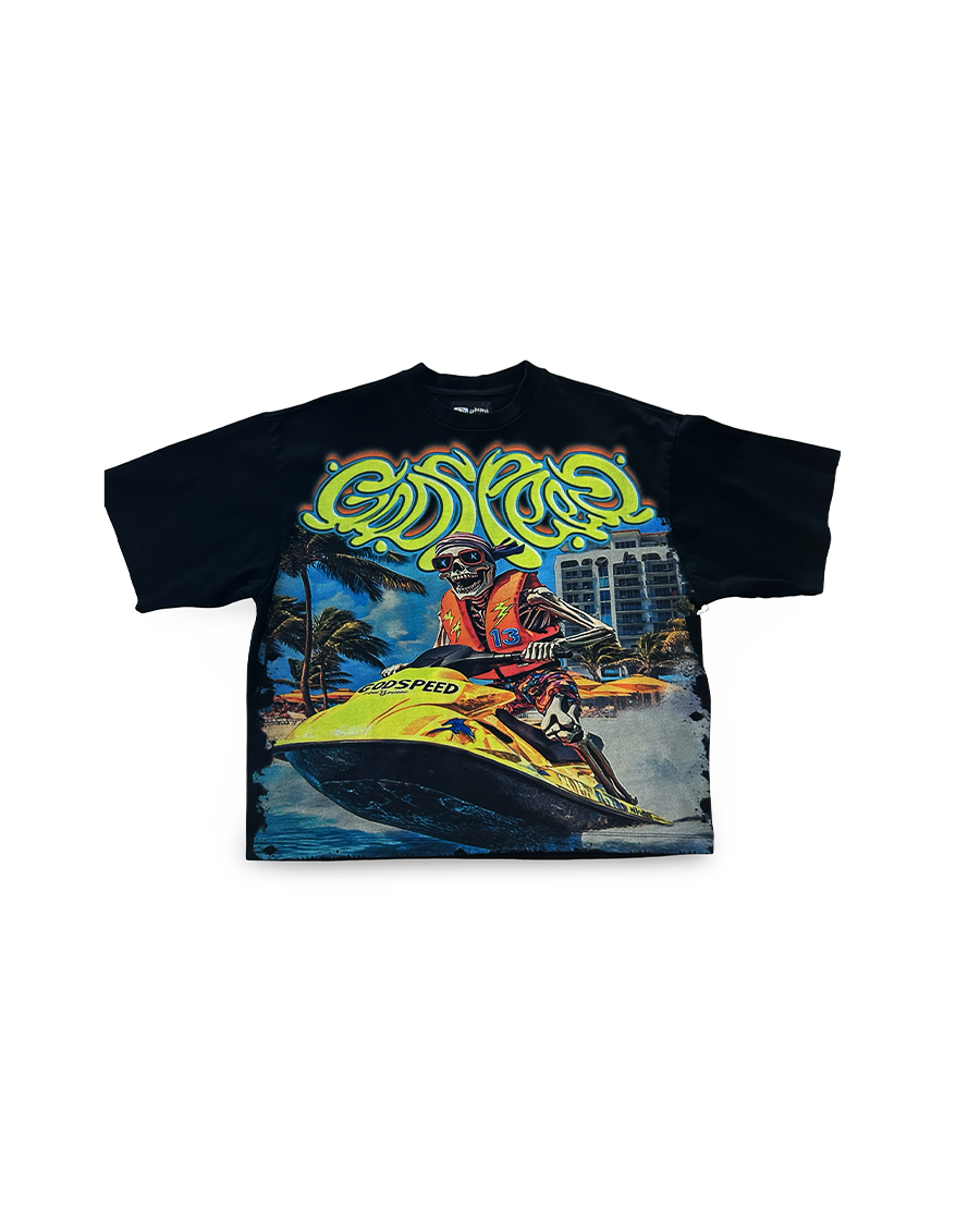 Godspeed Skull Wave Runner T-Shirt