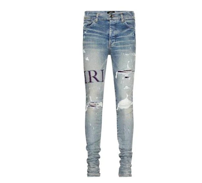 Amiri Purple Serfi Logo Jeans