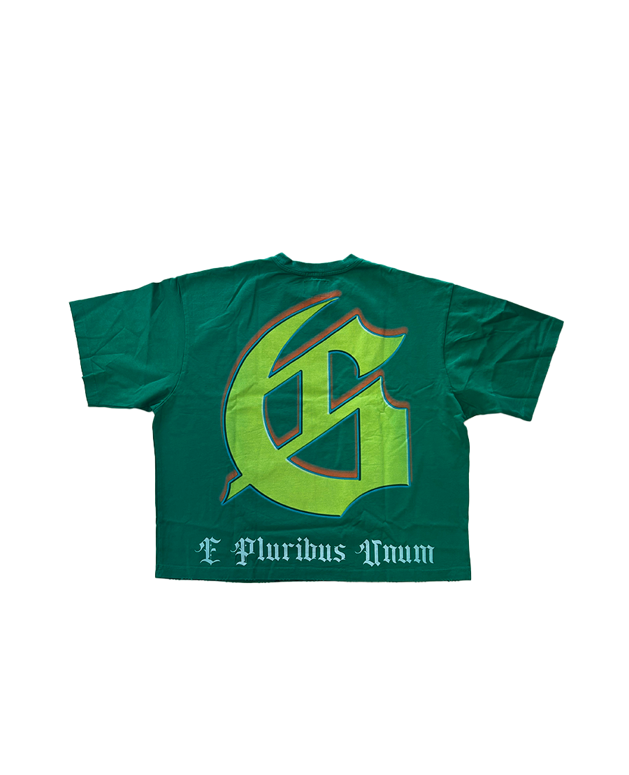 Godspeed Skull Wave runner Green T-Shirt